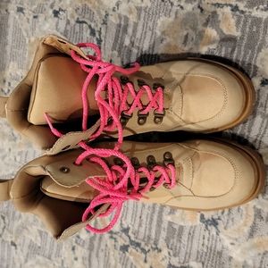 Timberland Style Combat Heeled Boots